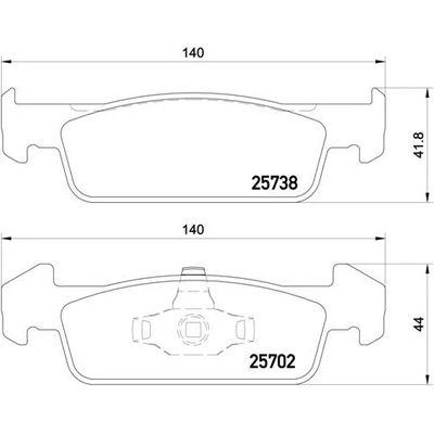 BREMBO Sada brzdových platničiek kotúčovej brzdy P68060