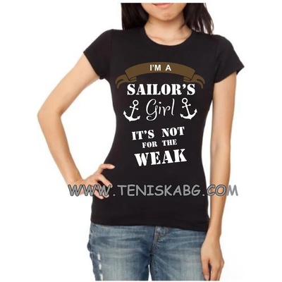 Fruit of the Loom Тениска с надпис - Sailor`s girl