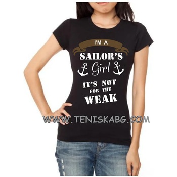 Image 1 of Fruit of the Loom Тениска с надпис - Sailor`s girl