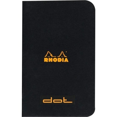 Rhodia Zápisník tečkovaný 7,5x12cm černý