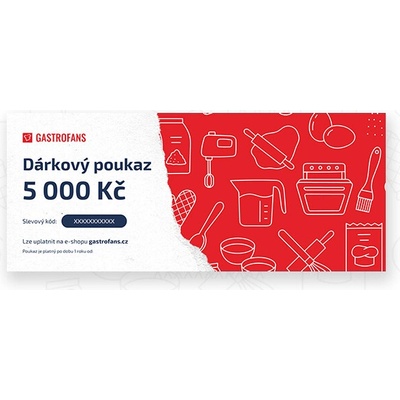 Gastrofans Dárkový poukaz 5000 Kč na nákup na Gastrofans.cz