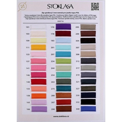 Farebnica zips špirálový 3 mm POL