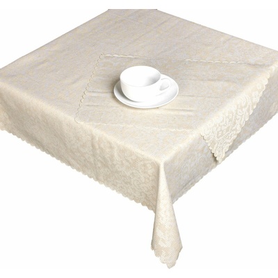 Forbyt Ubrus oboustranný Decora ornament béžový 120x140cm