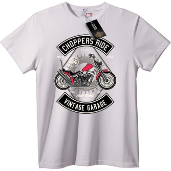 NOONEBRAND Тениска Choppers Винтидж гараж - XS, White