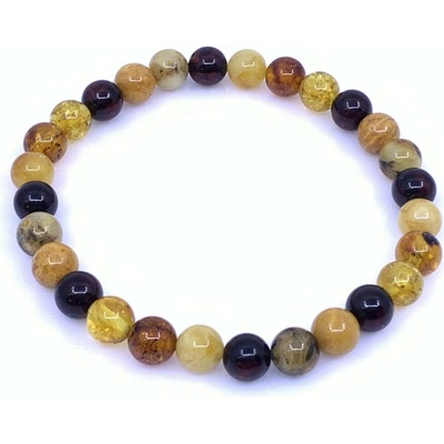 Jan Kos jewellery Náramek na gumičce s jantarem STA-8341/GUA