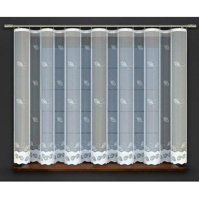 Dekorační žakárová záclona s řasící páskou HELLEN 150 bílá 400x150 cm MyBestHome