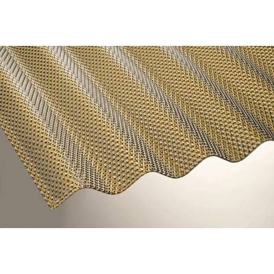 Lanit Plast Polykarbonátová vlnitá deska Marlon CSE Diamond 76/18 s šestihrannou strukturou 1,045 x 2,5 m bronz 1 ks