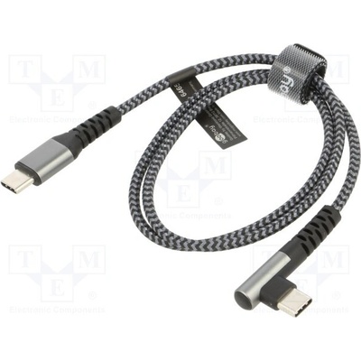 Goobay 64658 USB 2.0, USB C vidlice, USB C úhlová zástrčka, 0,5m