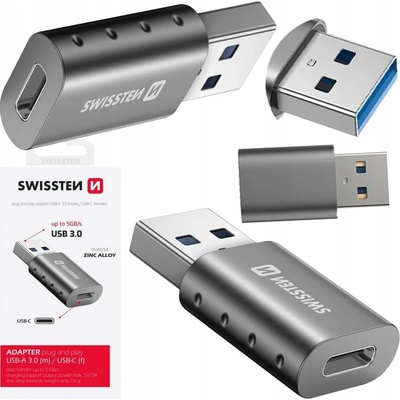 Swissten Adapter USB-A(M)/USB-C(F)