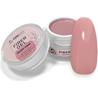 Expa nails Uv Led gel Fiber zpevňující gel se skelnými vlákny nude pink 15 g
