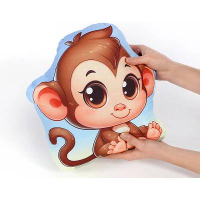 Škodák 3D vankúš opička 34x35