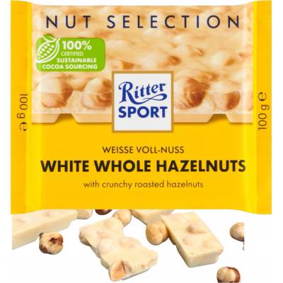 Ritter Sport White Whole Hazelnuts 100 g
