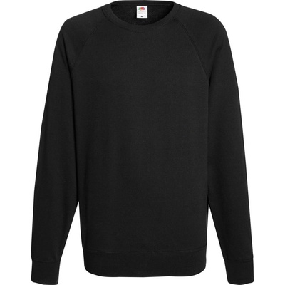 Fruit of the Loom mikina Lightweight Raglan Sweat, raglánová, pánská COT16213800201 black