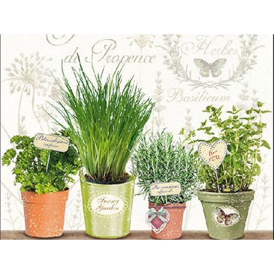 ubrousky na decoupage 3vrstvy 33*33cm Herbs – Zbozi.Blesk.cz