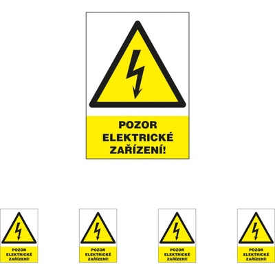 Walteco Pozor elektrické zariadenie 50x80mm, samolepka Množstvo: 5 ks , 20012BP1