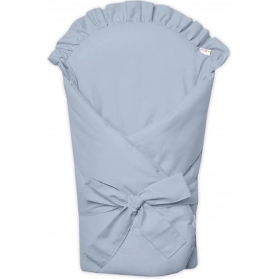 Baby Nellys Zavinovačka s volánkem a výztuží zad SOFT světlý jeans modrá
