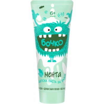 Бочко Детска паста за зъби Бочко - Мента, 6+ г, 75 ml