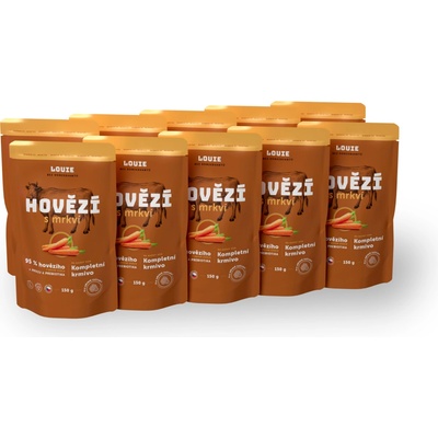 Louie Hovězí s mrkví 10 x 150 g