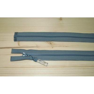 Kostenný zips šedá tmavá 3mm deliteľný jednosmerný 35cm