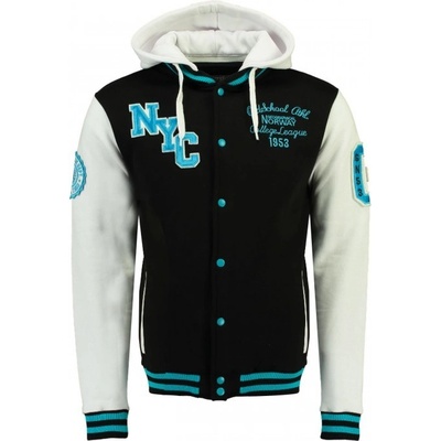 GEOGRAPHICAL NORWAY mikina baseballová ALL IN MEN HOOD 100 černá