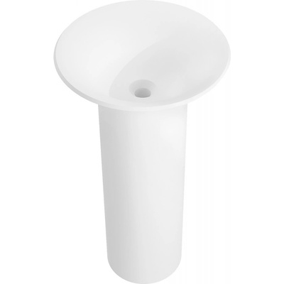 Mexen Leta самостоятелна мивка от конгломерат 45 x 45 cm, бяла мат - 26574500 (26574500)