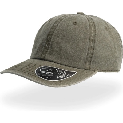 Atlantis Headwear Digg 6 panelová vintage COT33409055099-olive Olivová