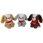 SUN-DAY Mascot dog with gloss 3 colors 18 cm mix price for 1 piece
