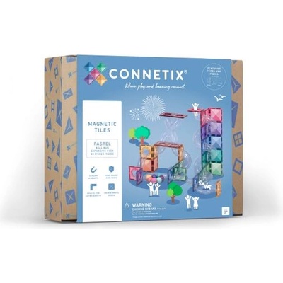 CONNETIX CONNETIX® Pastel Ball Run Expansion Pack магнитен строителен комплект 80 бр