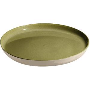 Emile henry (Франция) Керамична чиния emile henry salad plate салатена - цвят зелен и екрю (eh 8921-v0)