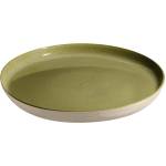 Emile henry (Франция) Керамична чиния emile henry salad plate салатена - цвят зелен и екрю (eh 8921-v0)