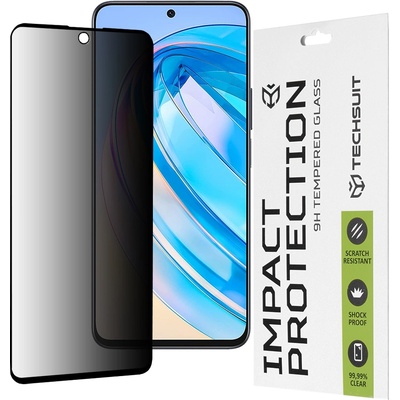 Techsuit Протектор за Honor X8a / X8 4G - 111D Privacy Full Glue - Черен