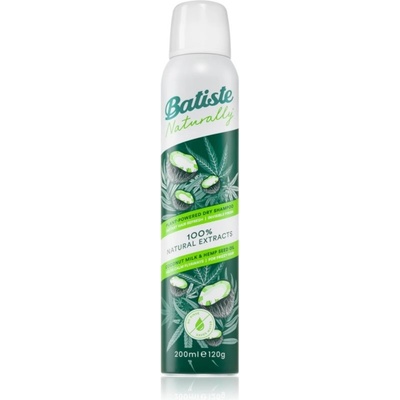 Batiste Naturally Coconut & Hemp suchý šampon pro absorpci přebytečného mazu a pro osvěžení vlasů 200 ml
