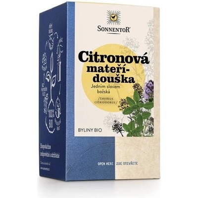 SONNENTOR BIO Čaj Citronová mateřídouška dvoukomorový 18 g