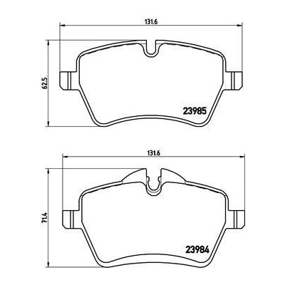 Sada brzdových platničiek kotúčovej brzdy BREMBO P 06 051X