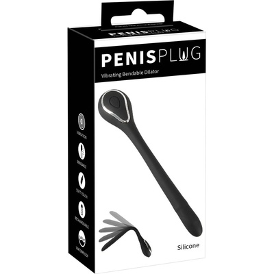 Penis Plug Vibrating Bendable Dilator 0555150 Black