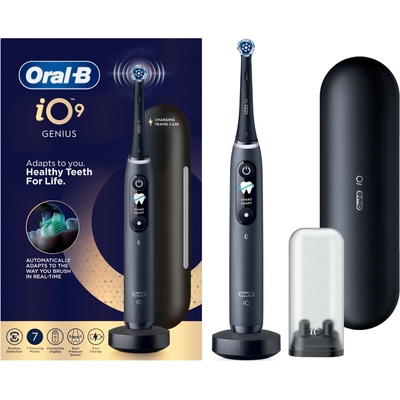 Oral-B Електрическа четка за зъби Oral-B - iO S9 3/14/6, 1 накрайник, черна (1100036639)