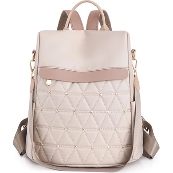 DELIS Дамска раница, Cleodora GT2616, против кражба, кремав цвят/Roz (GT2616)