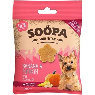 Soopa Healthy Bites Mini pamlsky s banánem a dýní 50 g