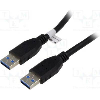 Goobay 93929 křížený, USB 3.0, USB A vidlice, z obou stran, 3m, černý