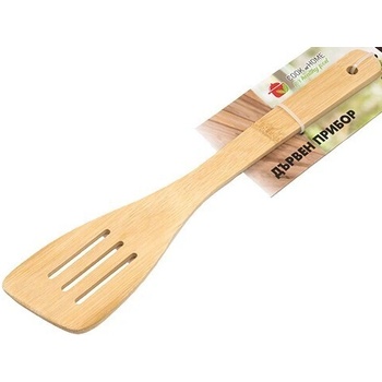 Дървена шпатула скосена решетъчна 30/6см (043-1021)