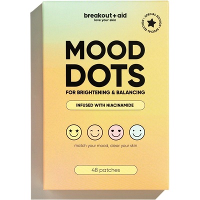 Breakout+aid Náplasti na lokální ošetření akné s niacinamidem Mood Dots 48 ks