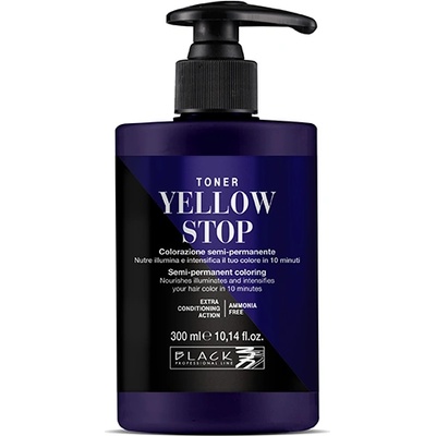 Black Professional Toner Semi-permanent Hair Colour 300 ml полутрайна боя Yellow Stop