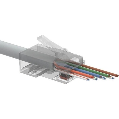 SOLARIX Univerzální EASY konektor RJ45 CAT6 UTP 8p8c na drát i licnu, 100ks SXRJ45-6-UTP-EASY – Zboží Mobilmania