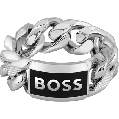 Hugo Boss Pánsky oceľový prsteň Kassy Emblem 1580681
