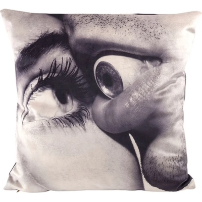 Seletti Възглавничка TOILETPAPER EYE & MOUTH 50 x 50 cм, сива, Seletti (SLT02319)