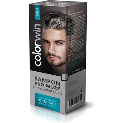 Colorwin šampon pro muže k potlačení šedin hnědá / černá 150 ml
