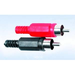 Gembird Connector RCA M Black+Red (Connector RCA M)