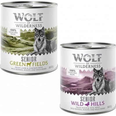 Wolf of Wilderness Senior miešané balenie 12 x 800 g
