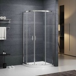 Roltechnik Полукръгла душ кабина Roth Albis с плъзгащи се врати 90x90 см хром-прозрачна (N0777)