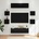 vidaXL Комплект ТВ шкаф 8 pcs 120 x 30 x 30 см Черен дъб (3438613)